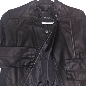Girls Leather Look Jacket with all hardware.